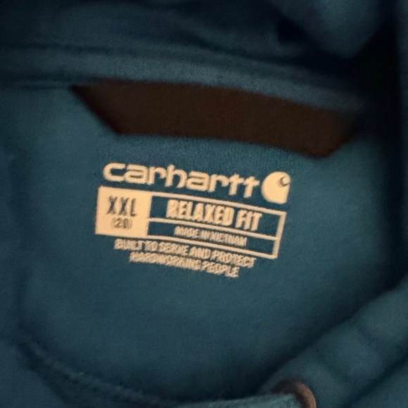 Carhartt Women’s Bright Blue Logo Pullover Hoodie - Picture 5 of 5